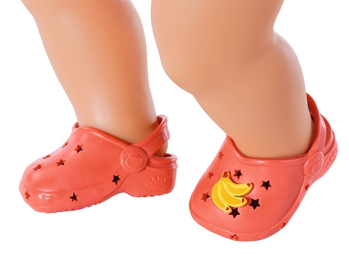 Взуття для ляльки Baby Born Святкові сандалі зі значками, червоний (826997-1) - фото 2
