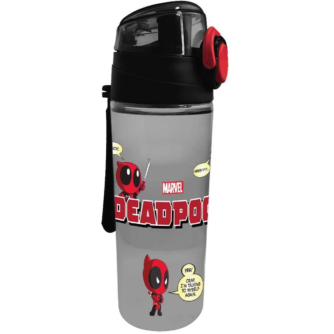 Пляшка для води Yes Marvel Deadpool, 620 мл, сіра (707791) - фото 1
