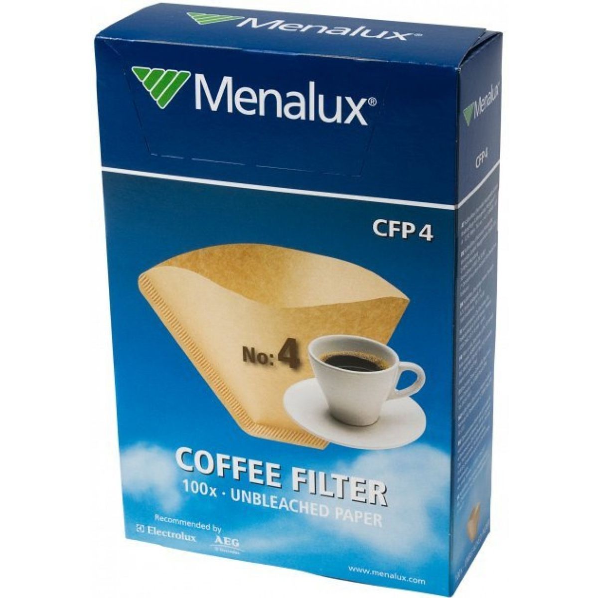 Фильтры для кофеварок капельного типа Menalux CFP 1x4 см 100 шт. (00000019443) - фото 1
