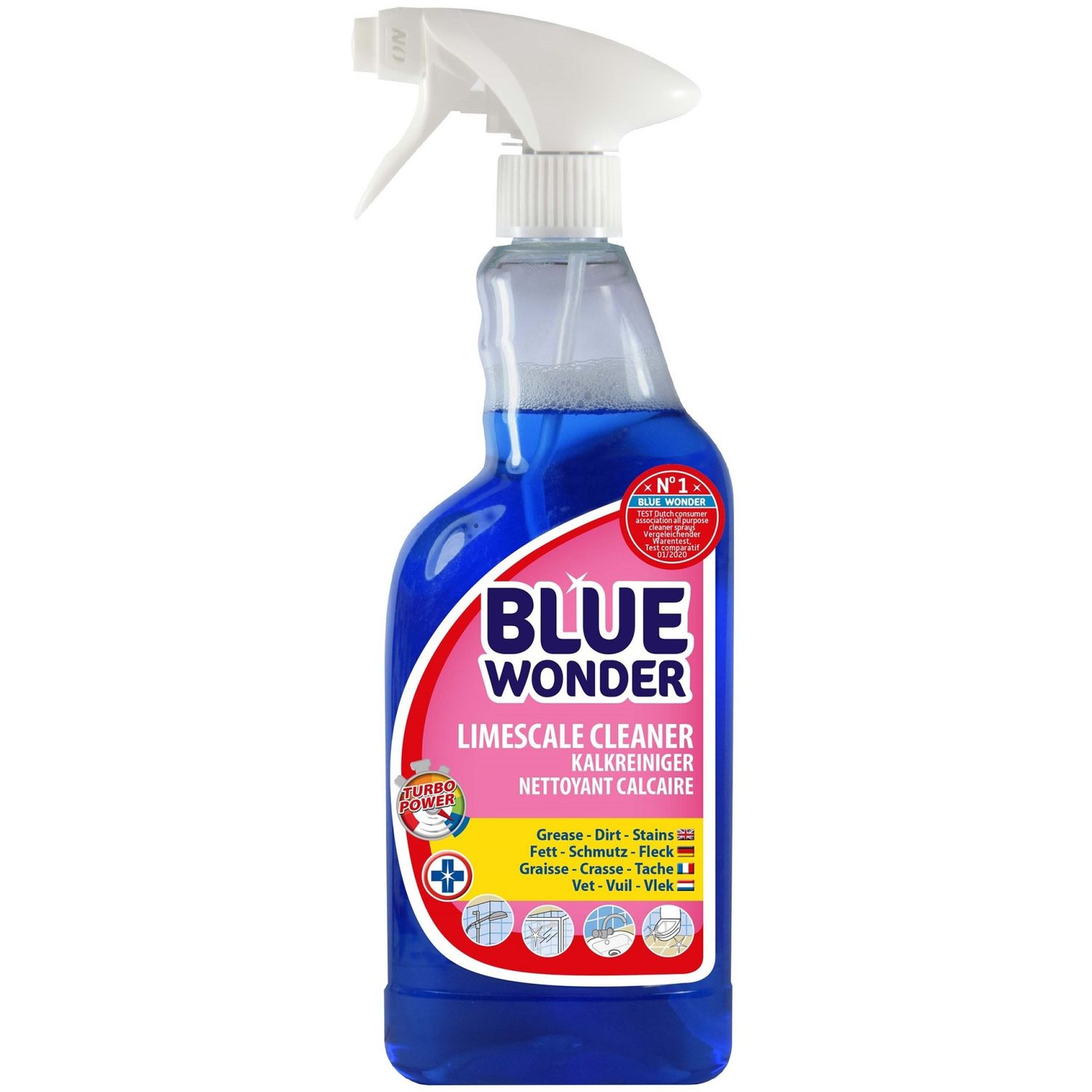 Спрей для чищення Blue Wonder Kalkreiniger Spray, для видалення вапняного нальоту, 750 мл - фото 1