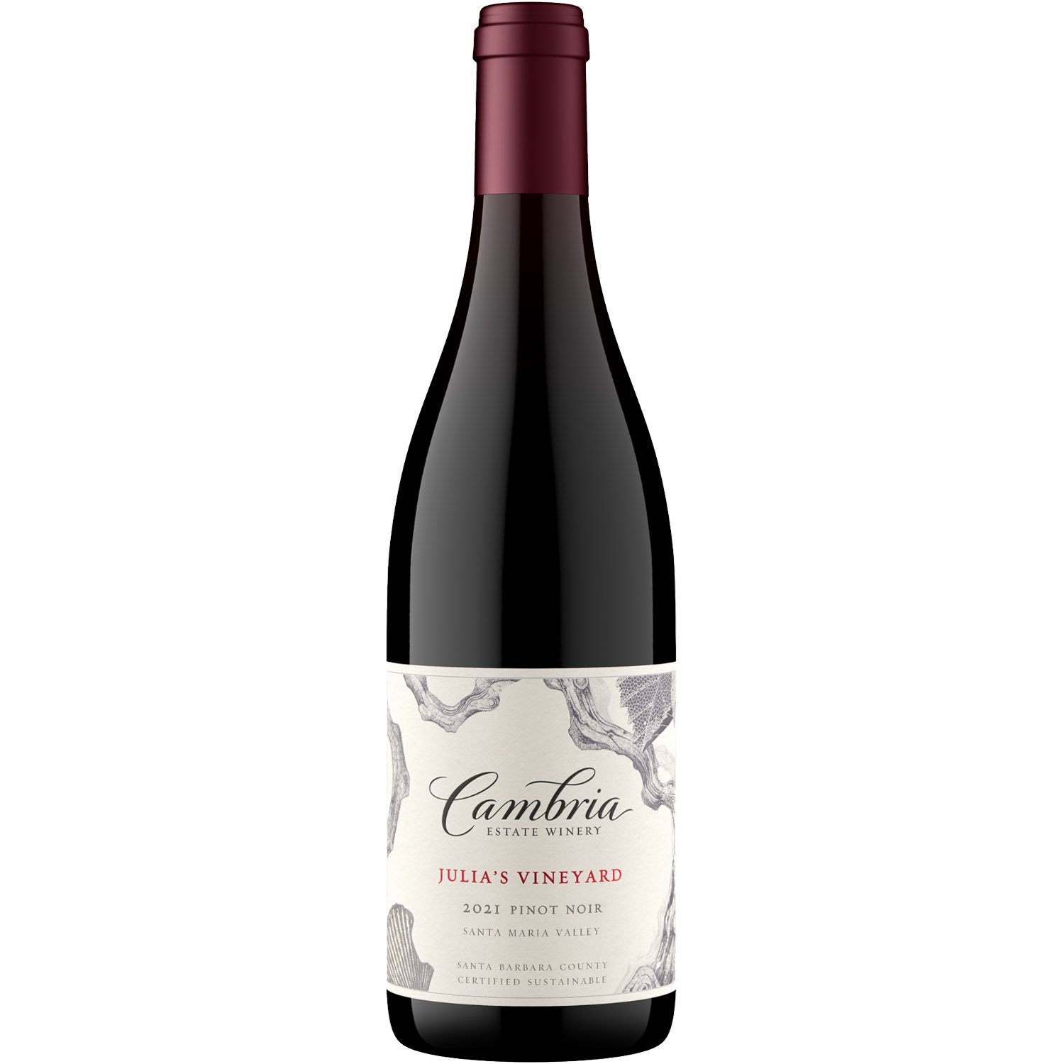 Вино Cambria Julia's Vineyard Pinot Noir 2021, красное, сухое, 0,75 л - фото 1