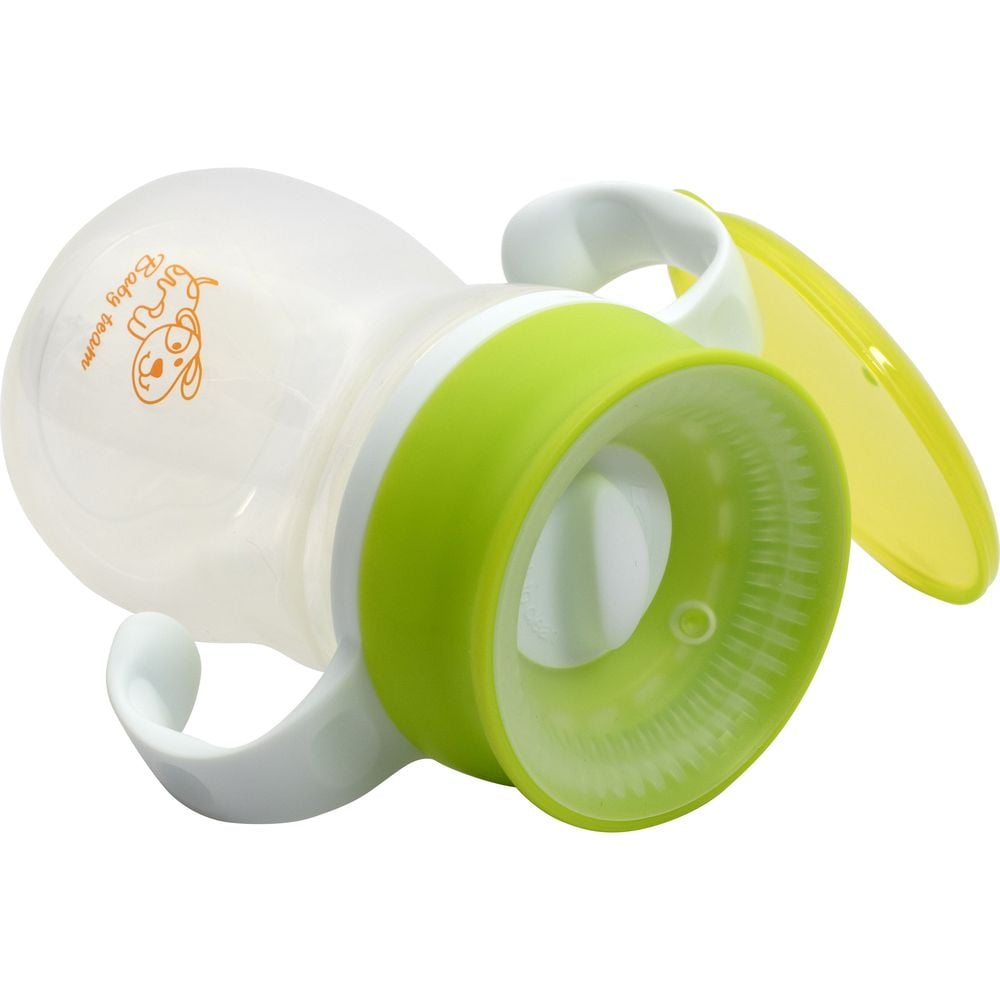 Поильник-непроливайка Baby Team 360°, с ручками, зеленый, 300 мл - фото 3