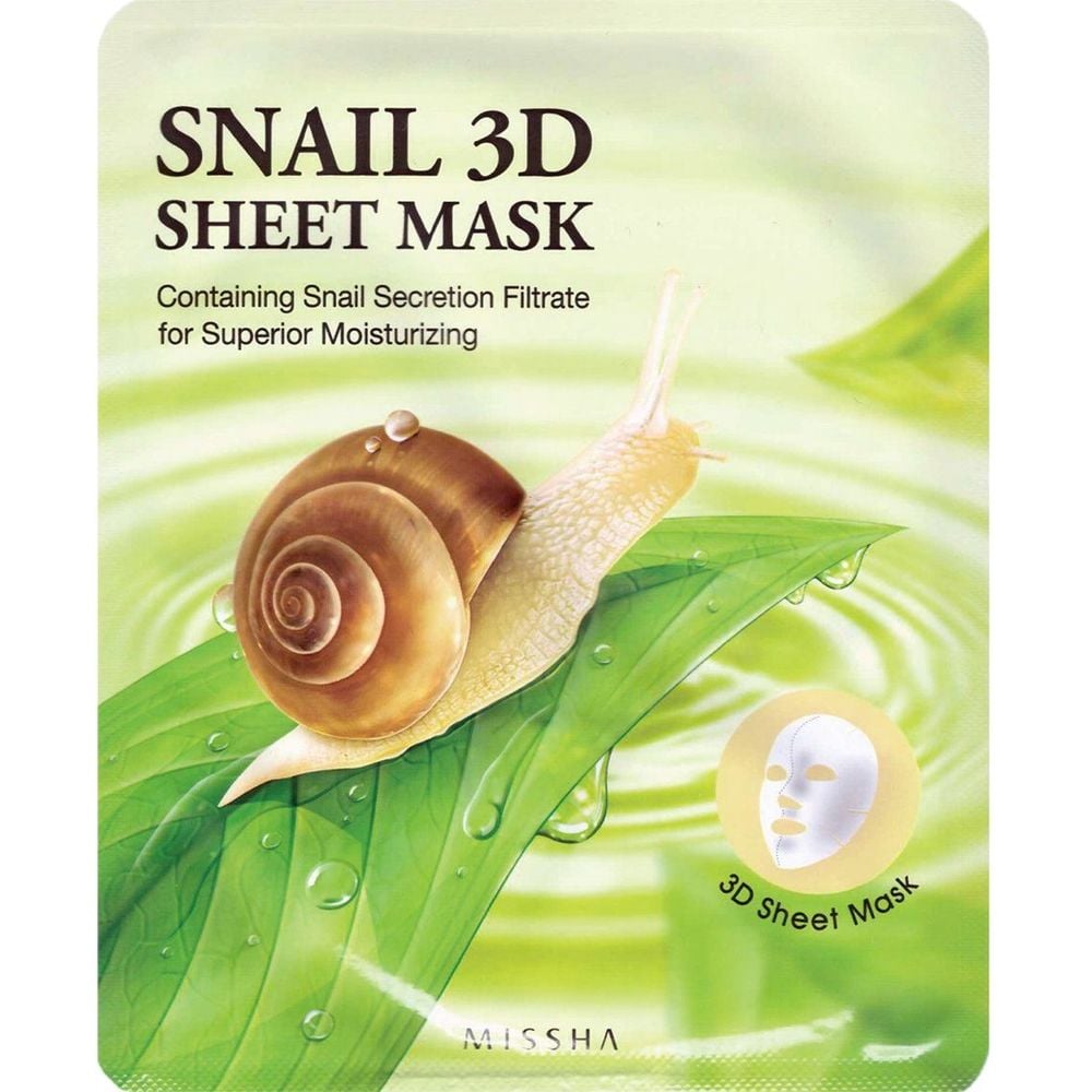 Тканевая маска для лица Missha Healing Snail 3D Sheet Mask, 21 г - фото 1