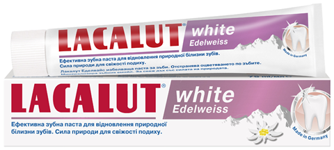 Зубна паста Lacalut White Edelweiss, 75 мл (4016369699621) - фото 1