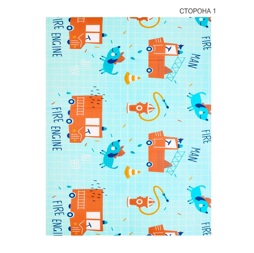 Дитячий двосторонній складний килимок Poppet Дорога додому та Пожежна команда, 150х200х0,8 см (PP019-150H) - фото 2
