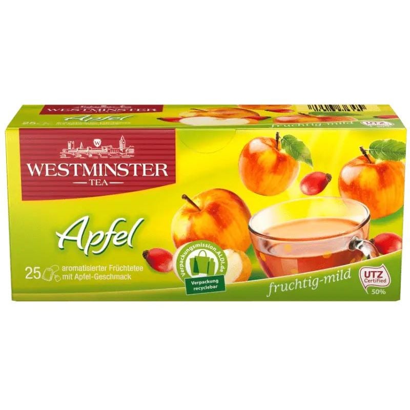 Чай фруктовий Westminster Яблуко, 75 г (25 шт. х 3 г) (895445) - фото 1