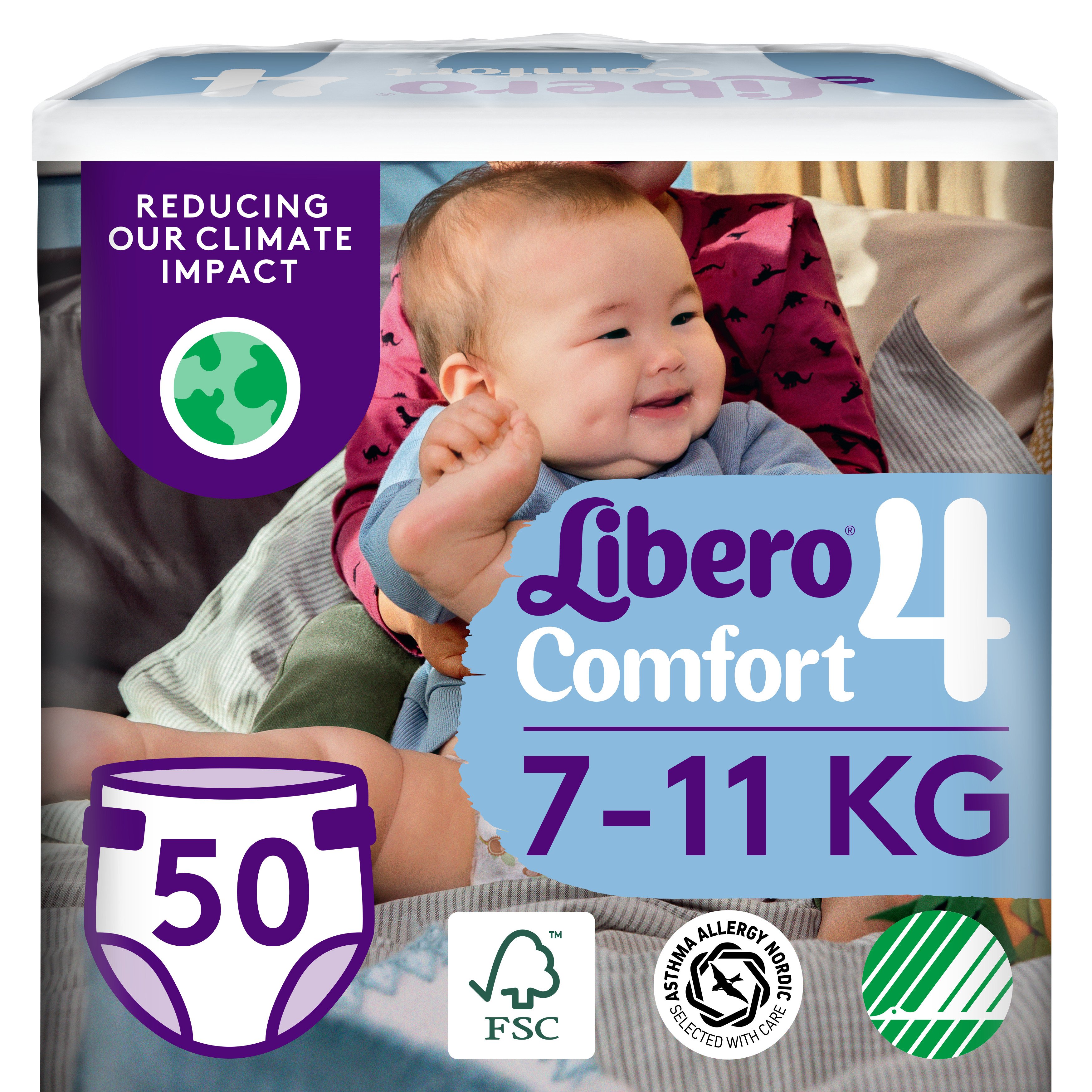 Підгузки Libero Comfort 4 (7-11 кг), 50 шт. (84010) - фото 1
