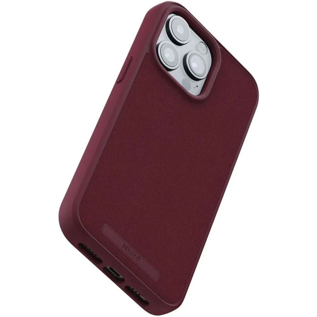 Чохол-накладка Njord Suede MagSafe Case Red для iPhone 15 Pro Max - фото 5