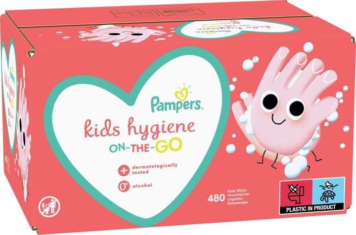 Набір дитячих вологих серветок Pampers Kids Hygiene On-The-Go, 480 шт. (12 упаковок по 40 шт.) - фото 11