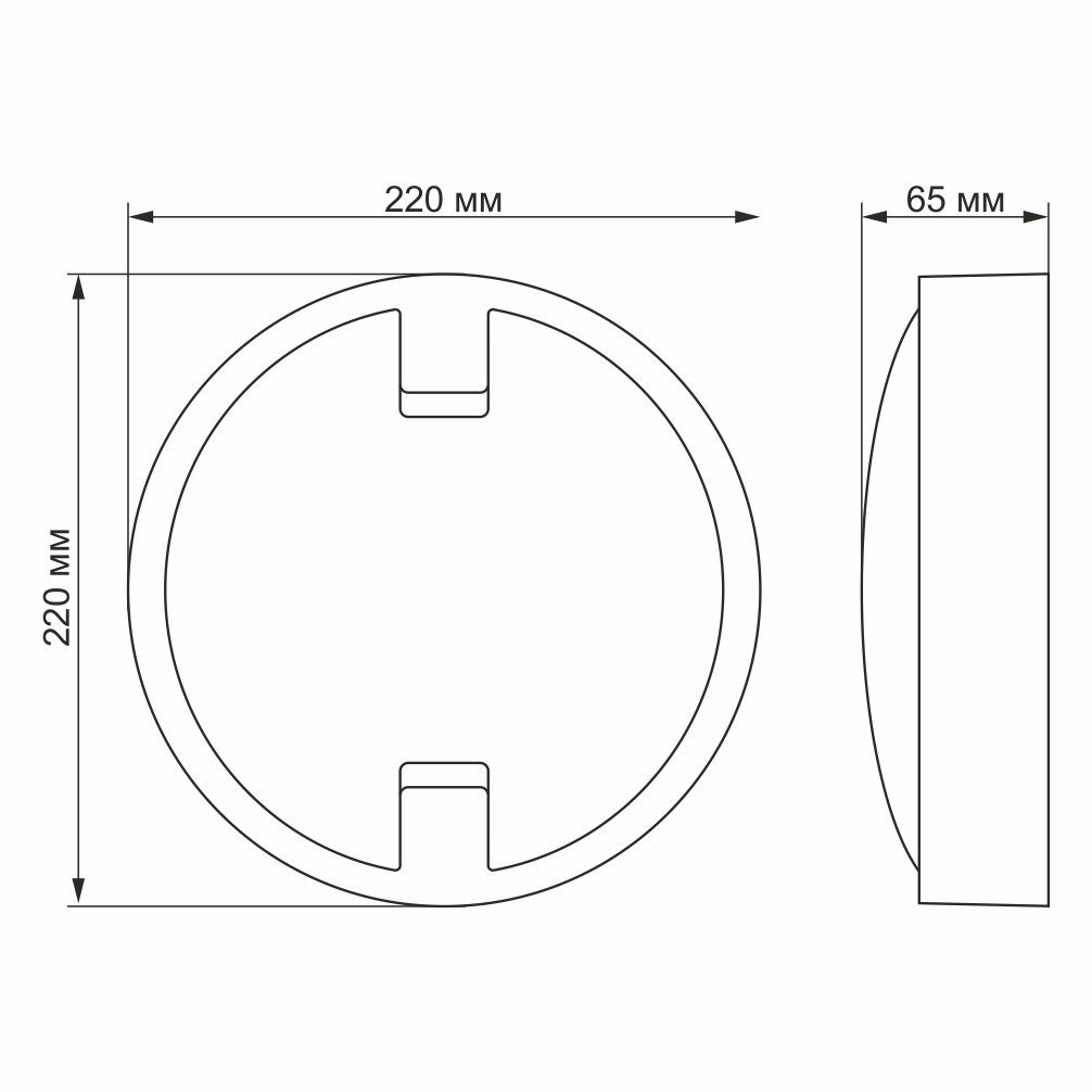 Led светильник Videx IP65 круглый 18 Вт 5000 K сенсорный серый (VL-BH12R-185-S) - фото 4