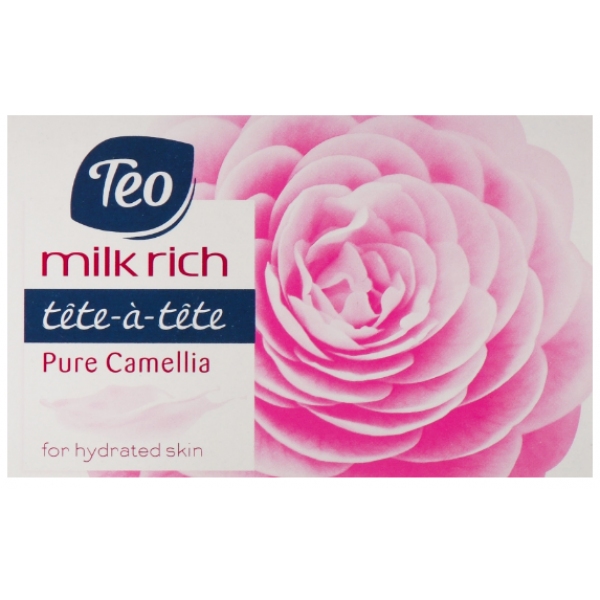 Мило тверде Тeo Milk Rich Tete-a-Tete Pure Camelia, рожевий, 100 г (58086) - фото 1