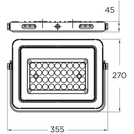 Прожектор Eurolamp LED с радиатором черный (LED-FL-200/65(black)) - фото 2