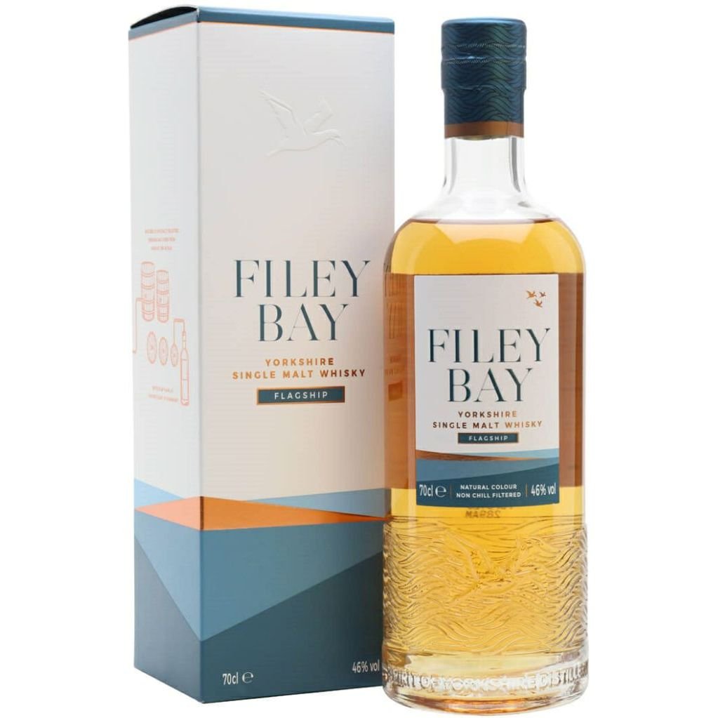 Віскі Filey Bay Flagship Single Malt Yorkshire Whisky, 46%, 0.7 л, у коробці - фото 1