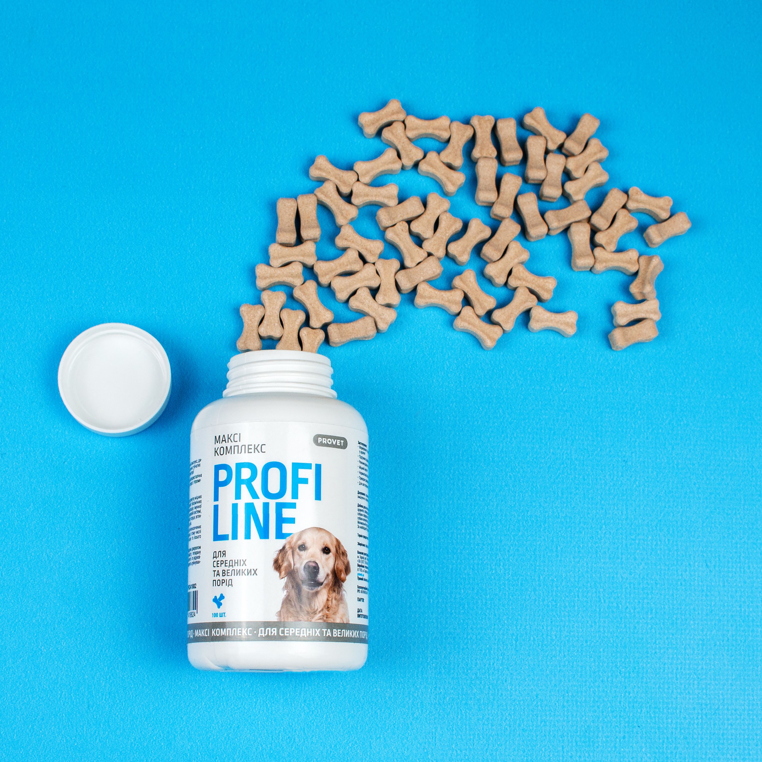 Вітаміни для собак ProVET Profiline Максі комплекс для середніх та великих порід 100 таблеток - фото 3