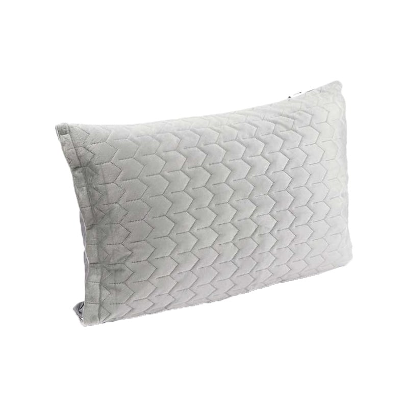 Чехол на подушку Руно Grey на молнии, стеганый микрофайбер+велюр, 50х70 см, серый (382.55_Grey) - фото 1