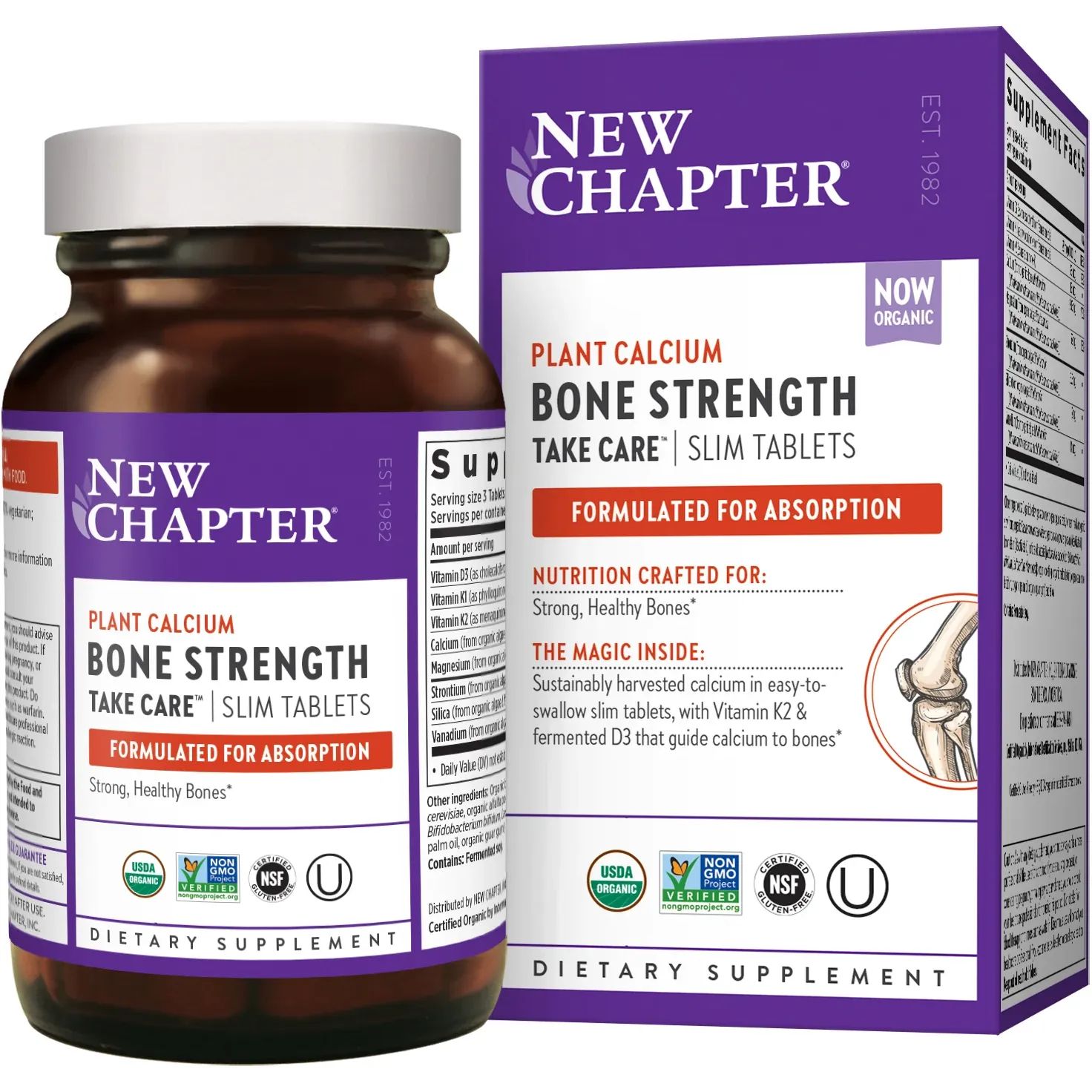 Комплекс для зміцнення кісток New Chapter Bone Strength Take Care 30 таблеток - фото 1