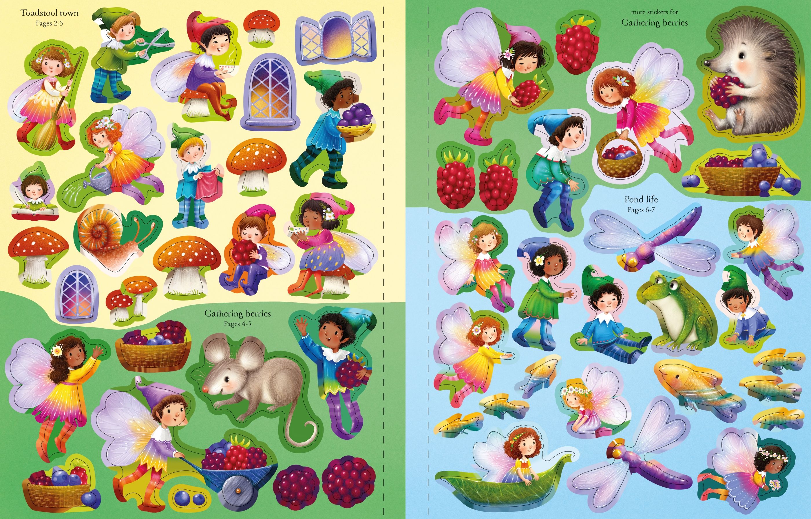 Fairies, Pixies and Elves Sticker Book - Fiona Watt, англ. язык (9781474989794) - фото 8