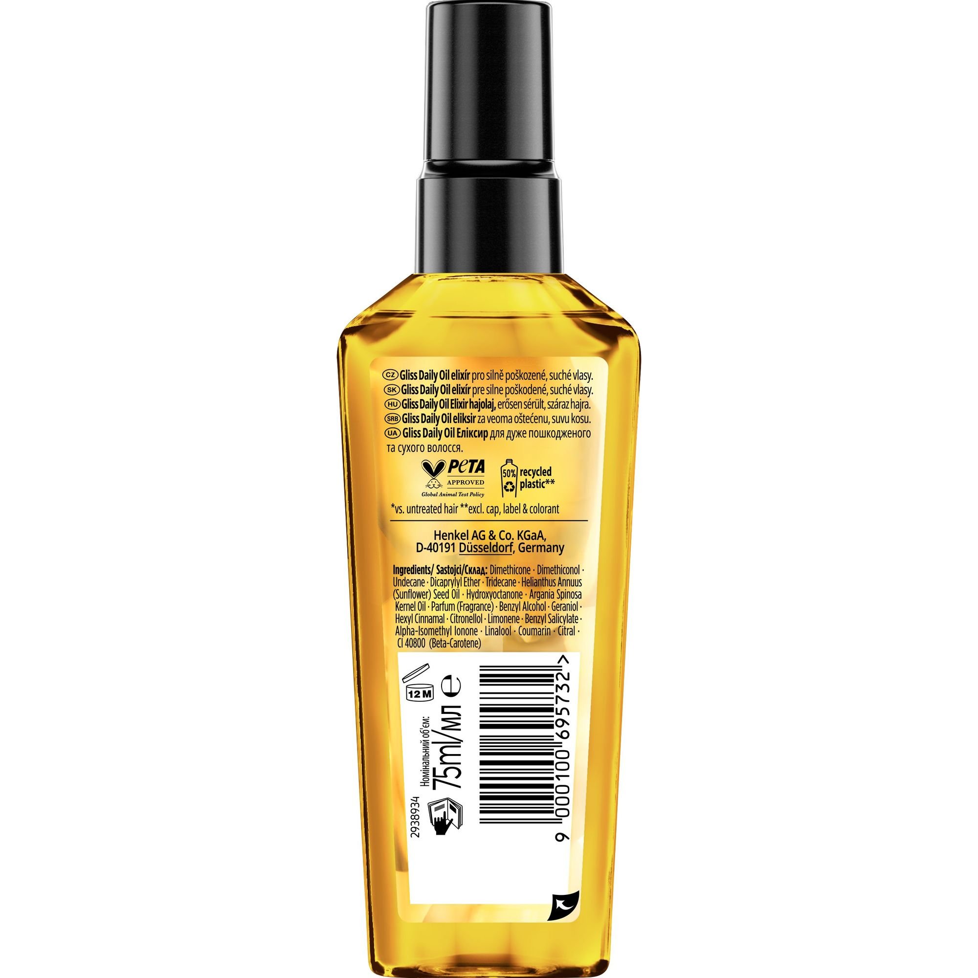 Олія для волосся Gliss Daily Oil Elixir для посіченого волосся 75 мл - фото 2