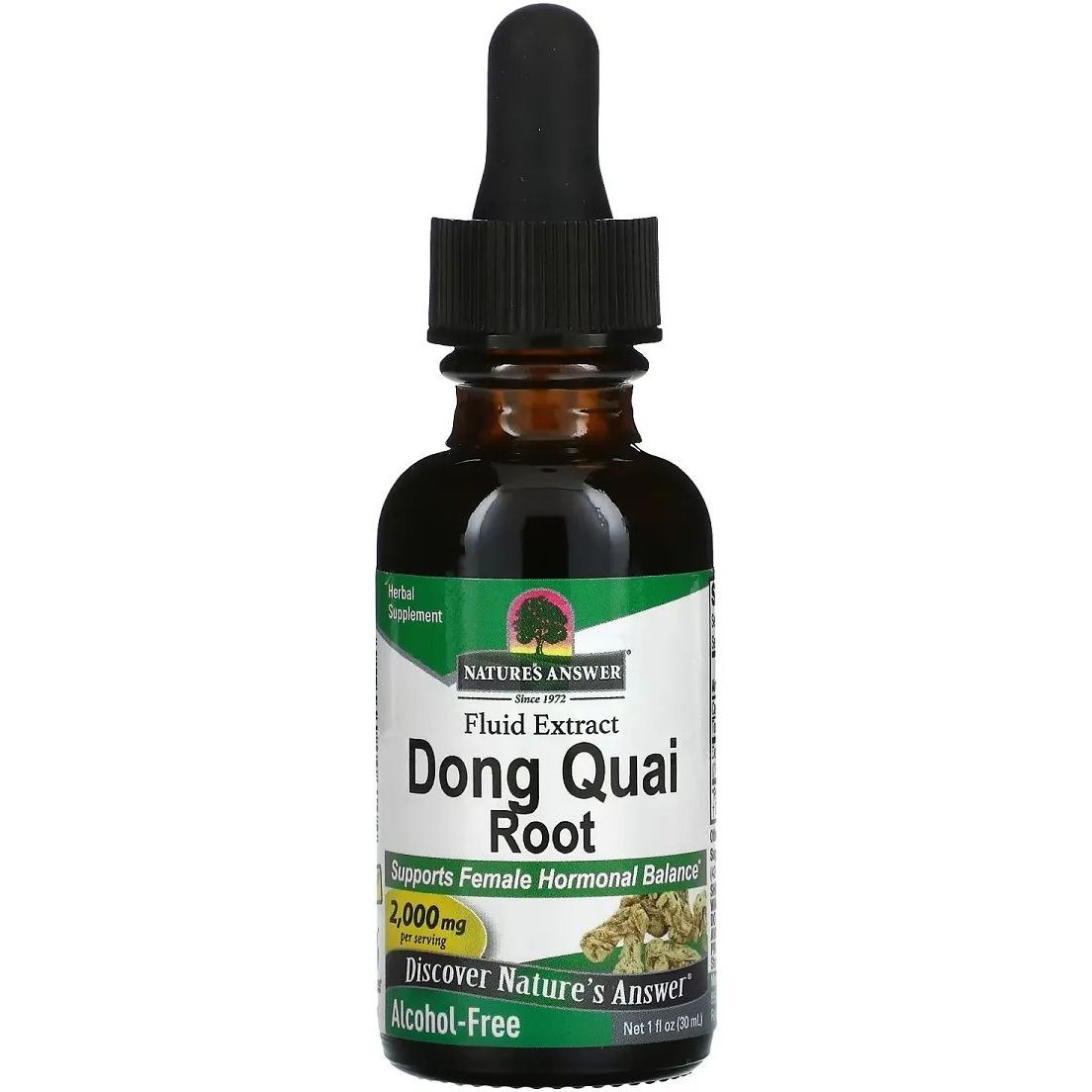 Екстракт дудника Nature's Answer Dong Quai Root Alcohol-Free 2000 мг 30 мл - фото 1