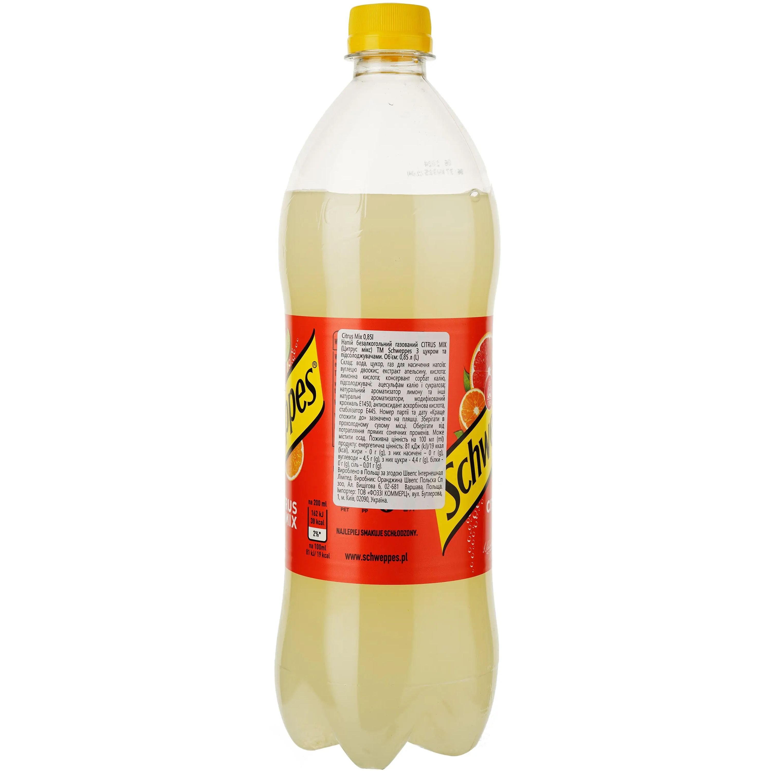 Напій Schweppes Citrus Mix безалкогольний 0.85 л (896382) - фото 2