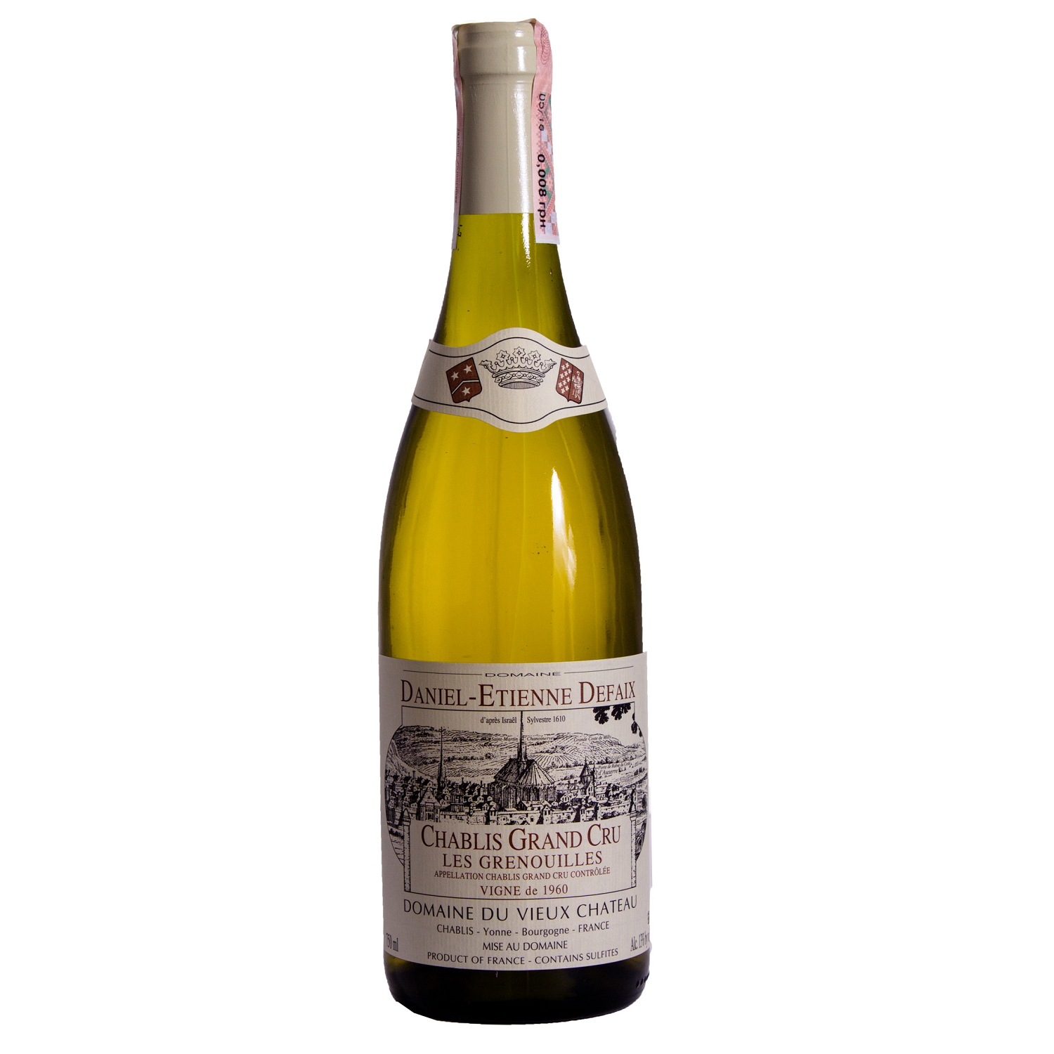 Вино Defaix Chablis Grand Cru Les Grenouilles, біле, сухе, 0,75 л - фото 1