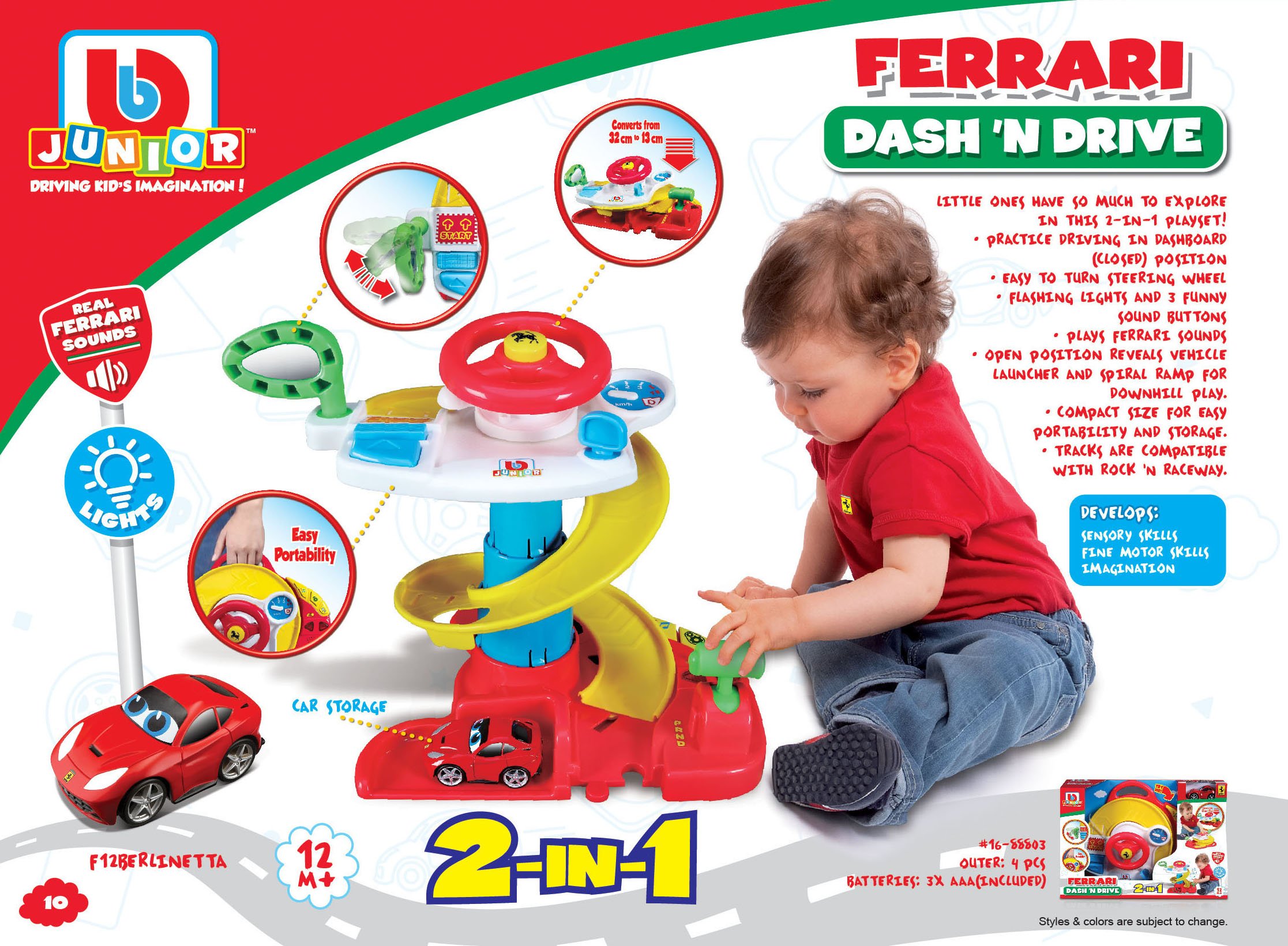 Игровой набор Bb Junior Ferrari Dash 'N Drive (16-88803) - фото 5