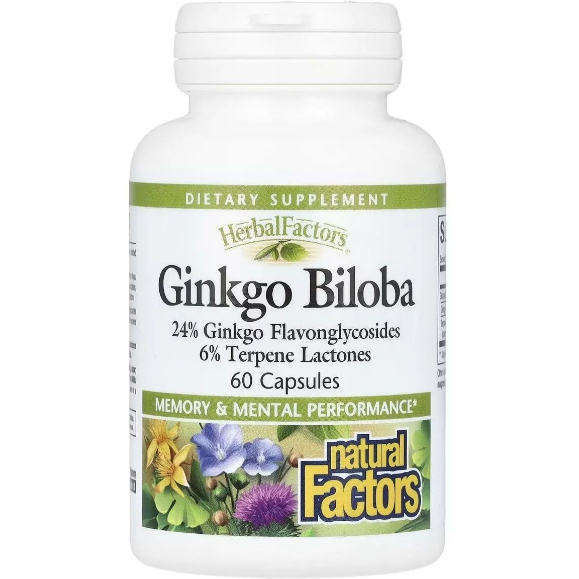 Гінкго Білоба Natural Factors Ginkgo Biloba 60 капсул - фото 1