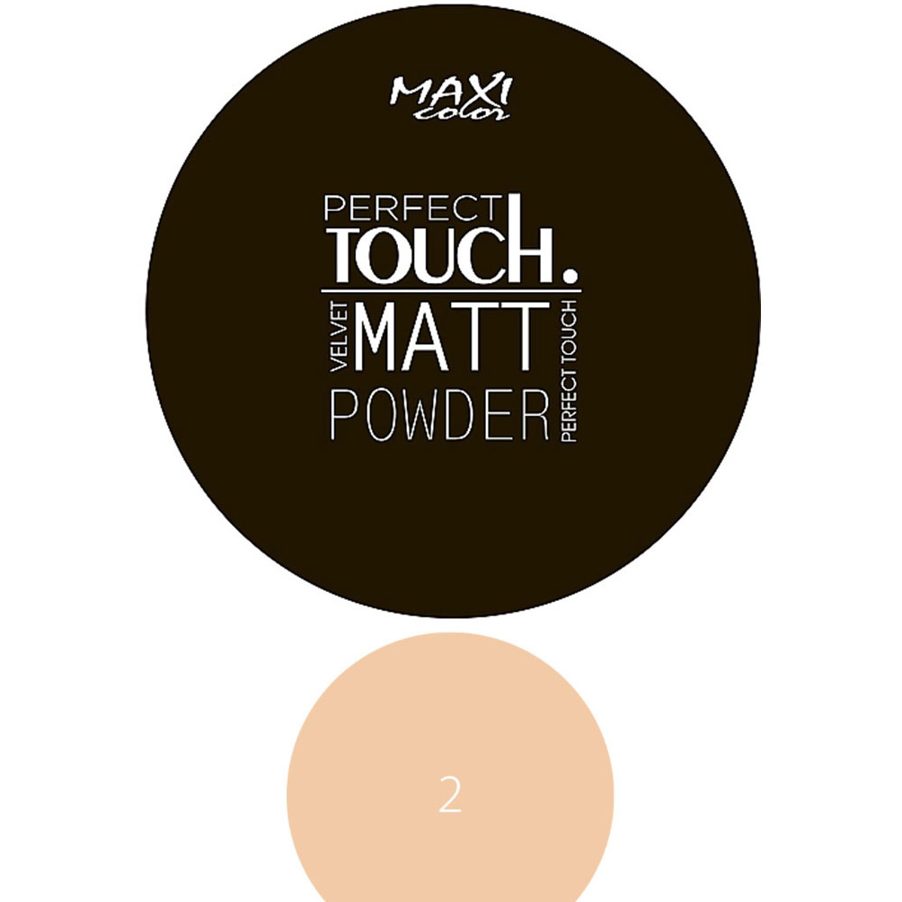Пудра Maxi Color Perfect Touch Matt Powder 02 Карамельный беж 10 г - фото 1