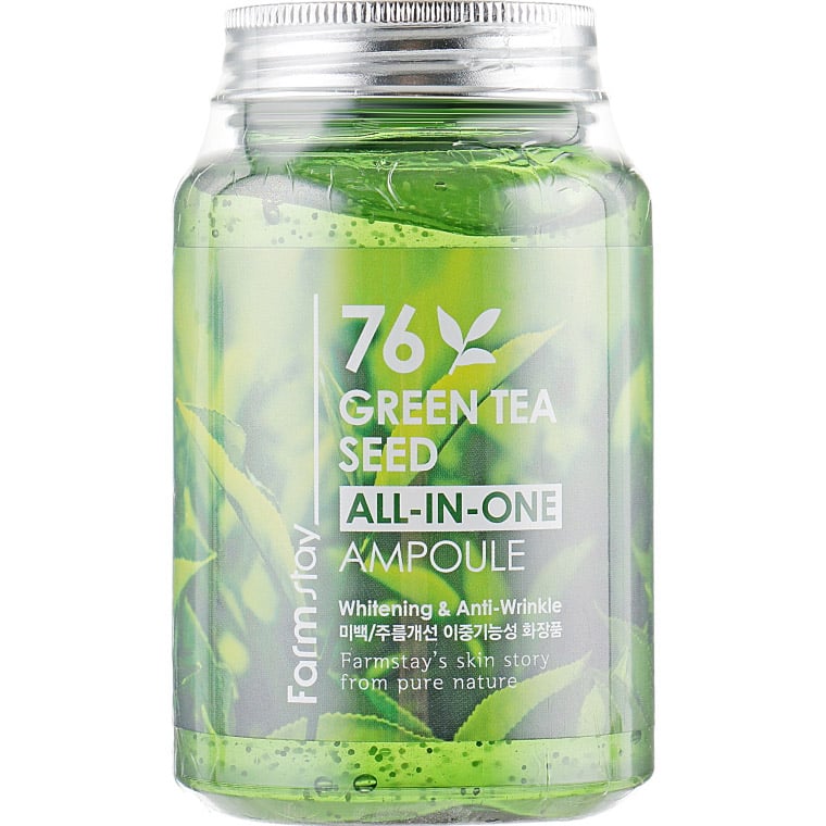 Сыворотка для лица FarmStay All-In-One 76 Green Tea Seed Ampoule с зеленым чаем 250 мл - фото 1