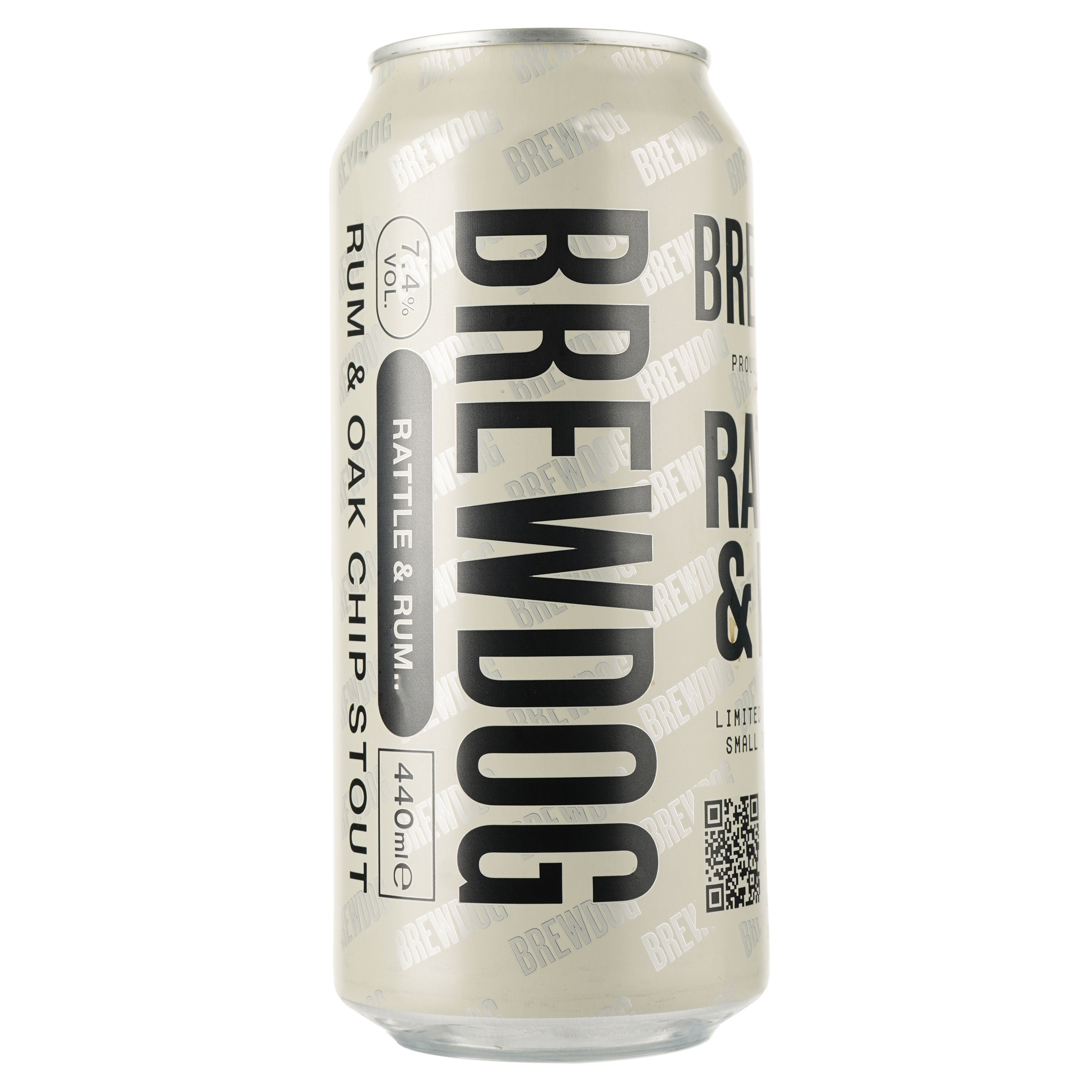 Пиво BrewDog Rattle&Rum, темное, 7,4%, ж/б, 0,44 л - фото 1