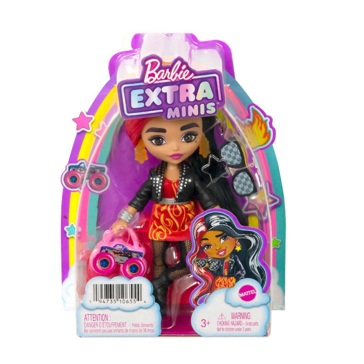 Мінілялька Barbie Extra Mini Леді-рокстар (HKP88) - фото 4