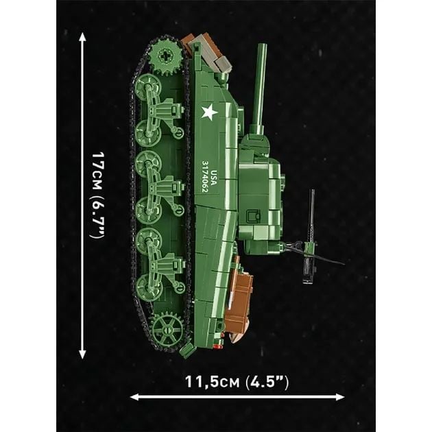 Конструктор Cobi Company of Heroes 3 Танк Шерман M4, масштаб 1:35, 615 деталей (COBI-3044) - фото 6