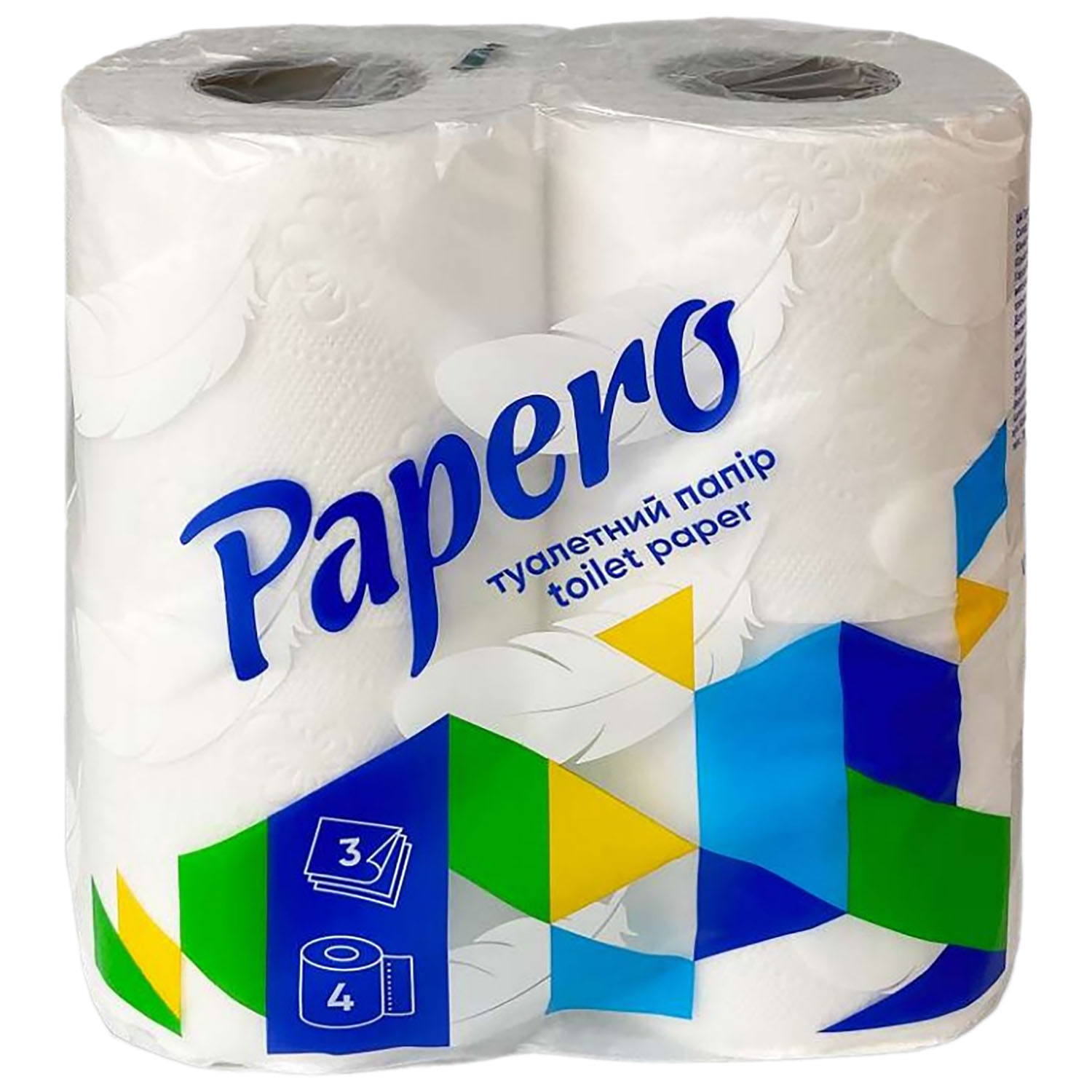 Туалетний папір Papero 3 шаровий 150 відривів 4 шт. - фото 1