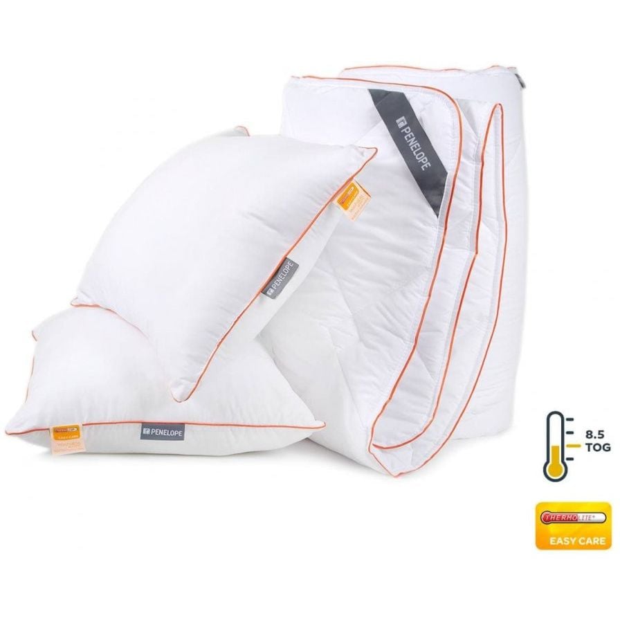 Ковдра з подушками Penelope Easy Care New, євростандарт, 215х195 см, біла (svt-2000022301336) - фото 3