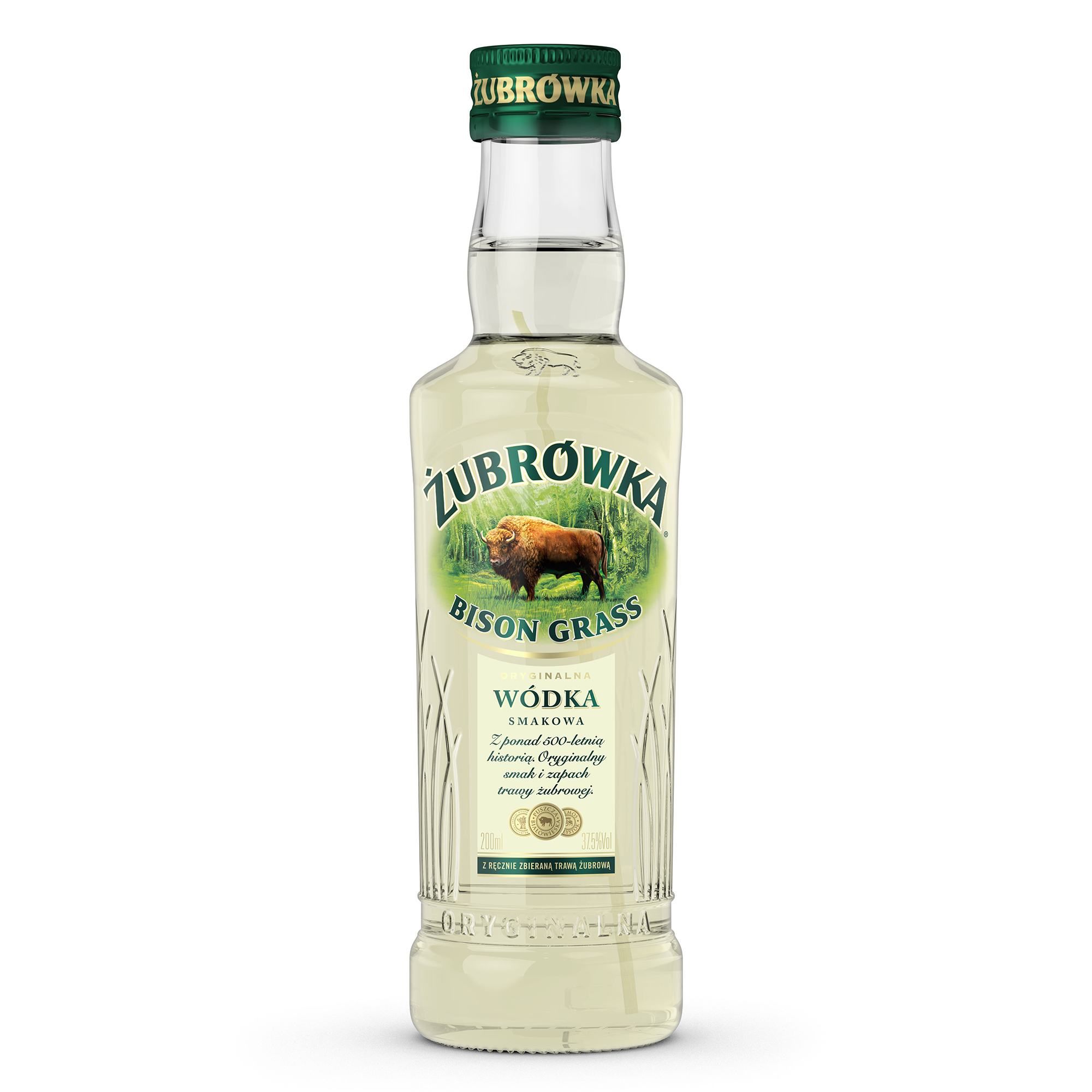 Алкогольный напиток Zubrowka Bison, 37,5%, 0,2 л (596149) - фото 1