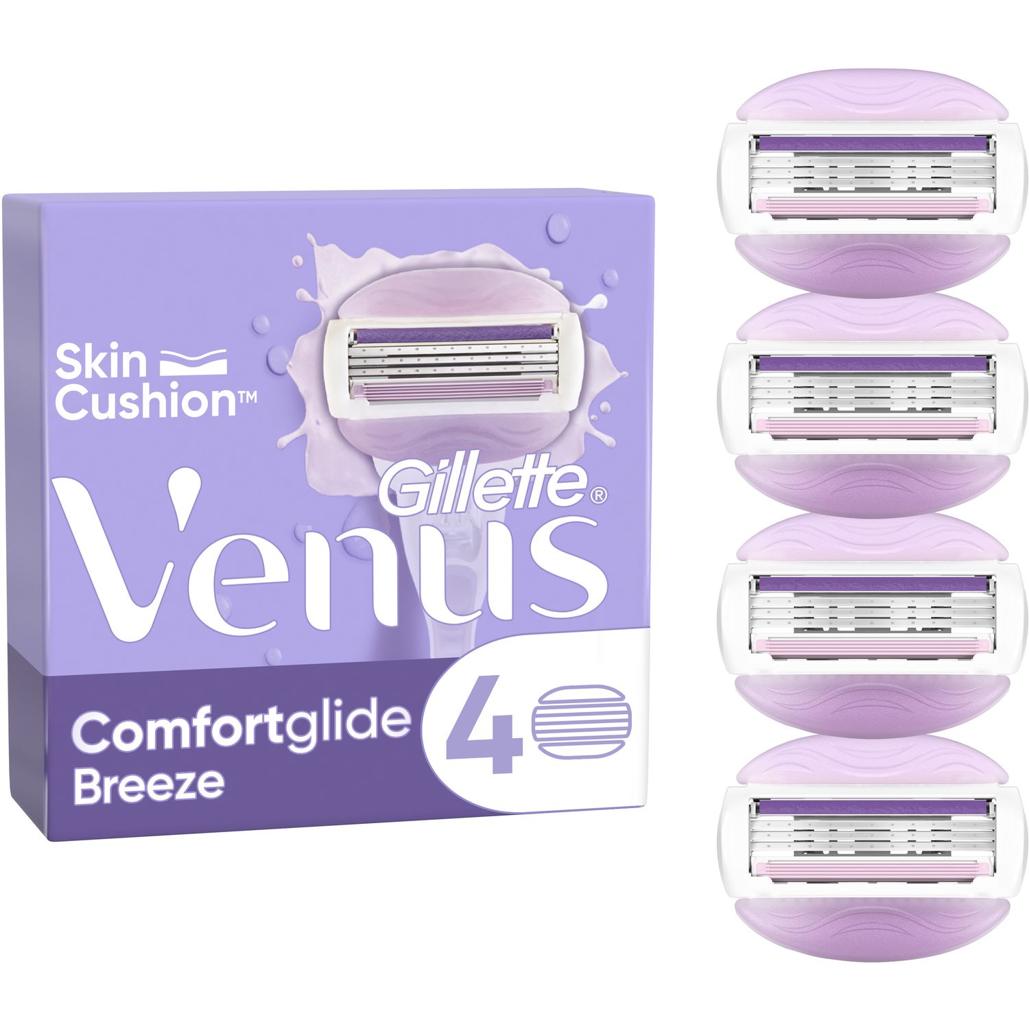 Змінні картриджі для гоління Gillette Venus ComfortGlide Breeze, 4 шт. - фото 1