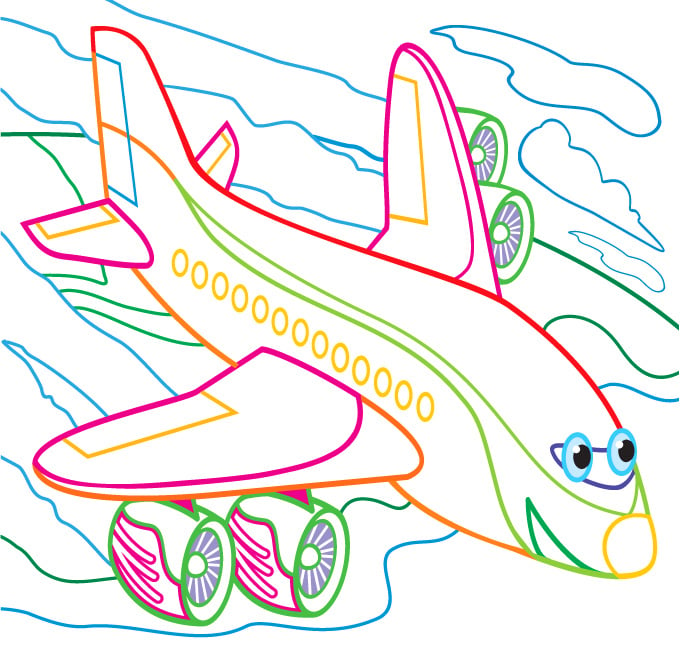 Волшебная раскраска Кристал Бук Самолеты и вертолеты, с секретом, 8 страниц (F00027825) - фото 2