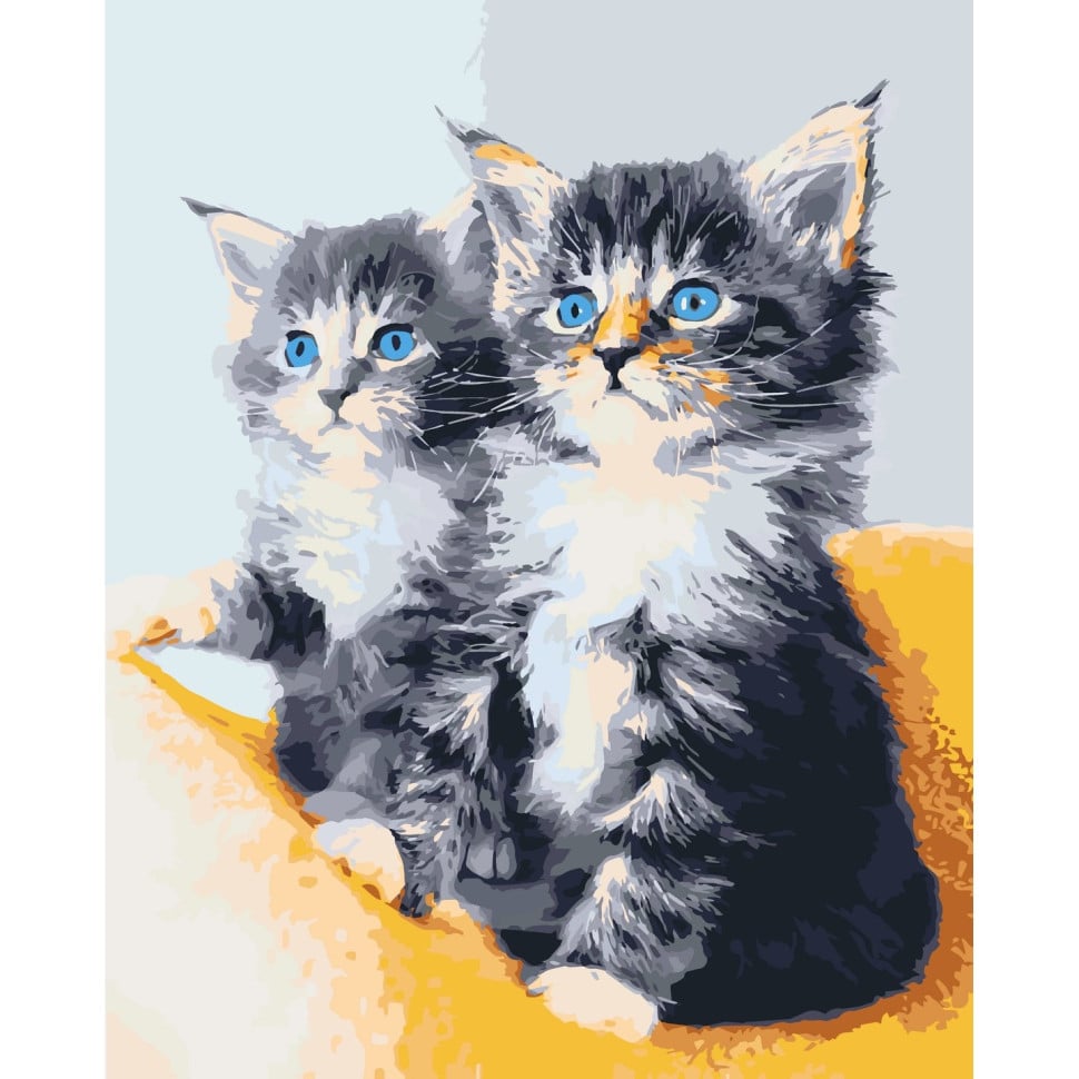 Картина за номерами ArtCraft Блакитноокі кошенята 40x50 см (11617-AC) - фото 1