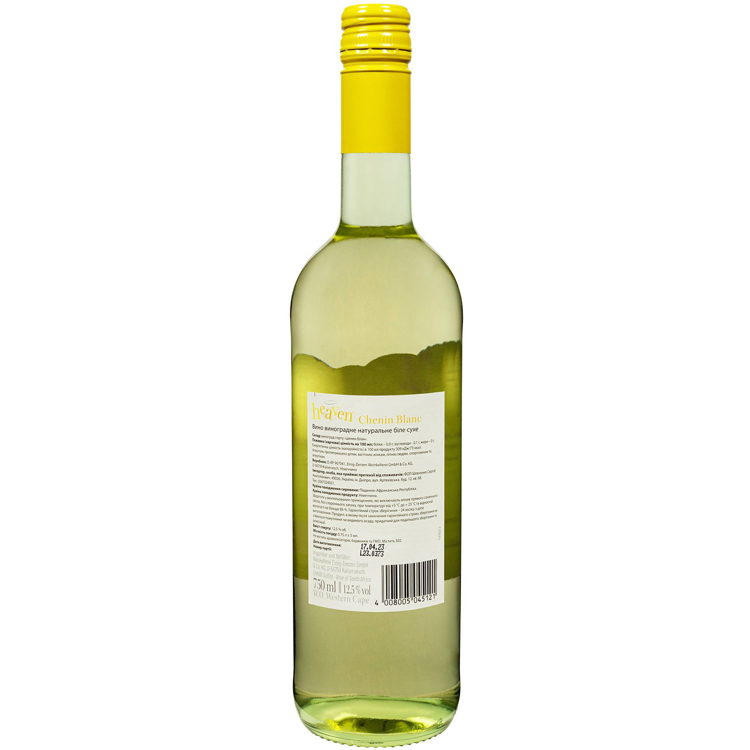 Вино Heaven Chenin Blanc, белое, сухое, 0,75 л - фото 2