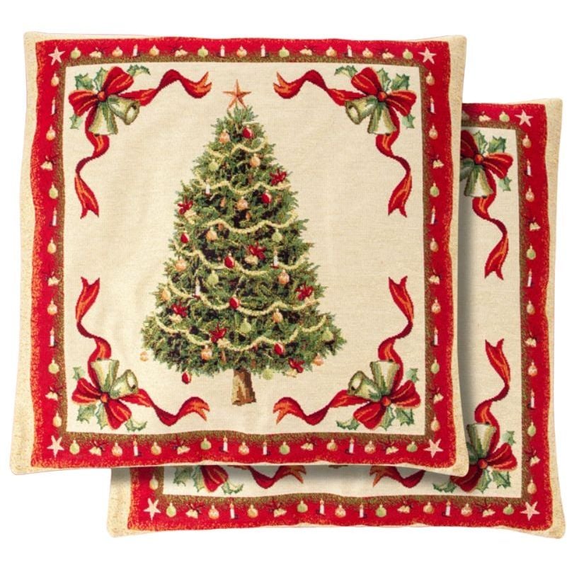 Наволочка новорічна Lefard Home Textile Arbol Navidad гобеленова з люрексом, 45х45 см (716-157) - фото 1