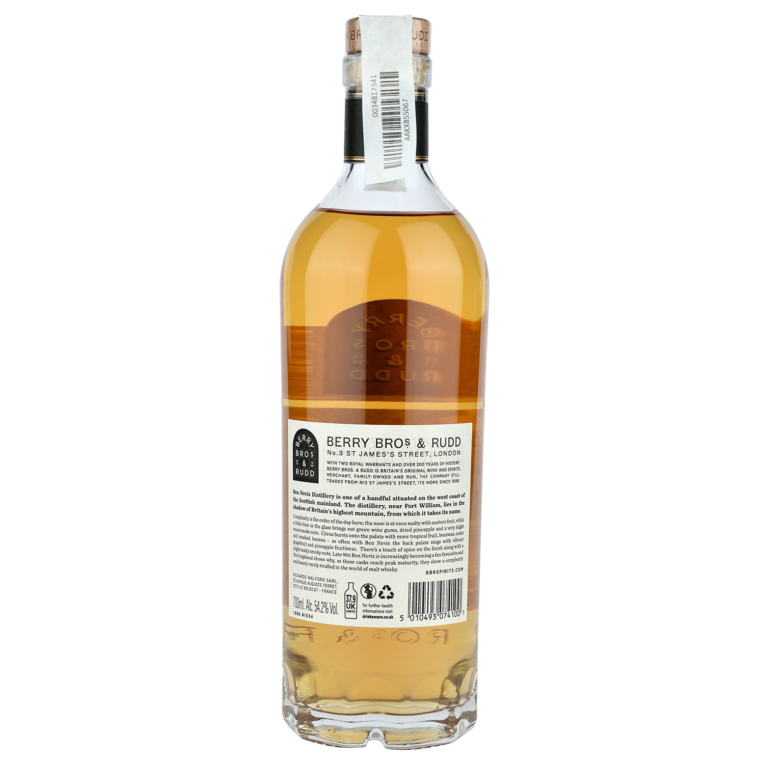 Віскі Berry Bros&Rudd Ben Nevis 1998 Cask #1534 Single Malt Scotch Whisky 54.2%, 0.7 л - фото 4