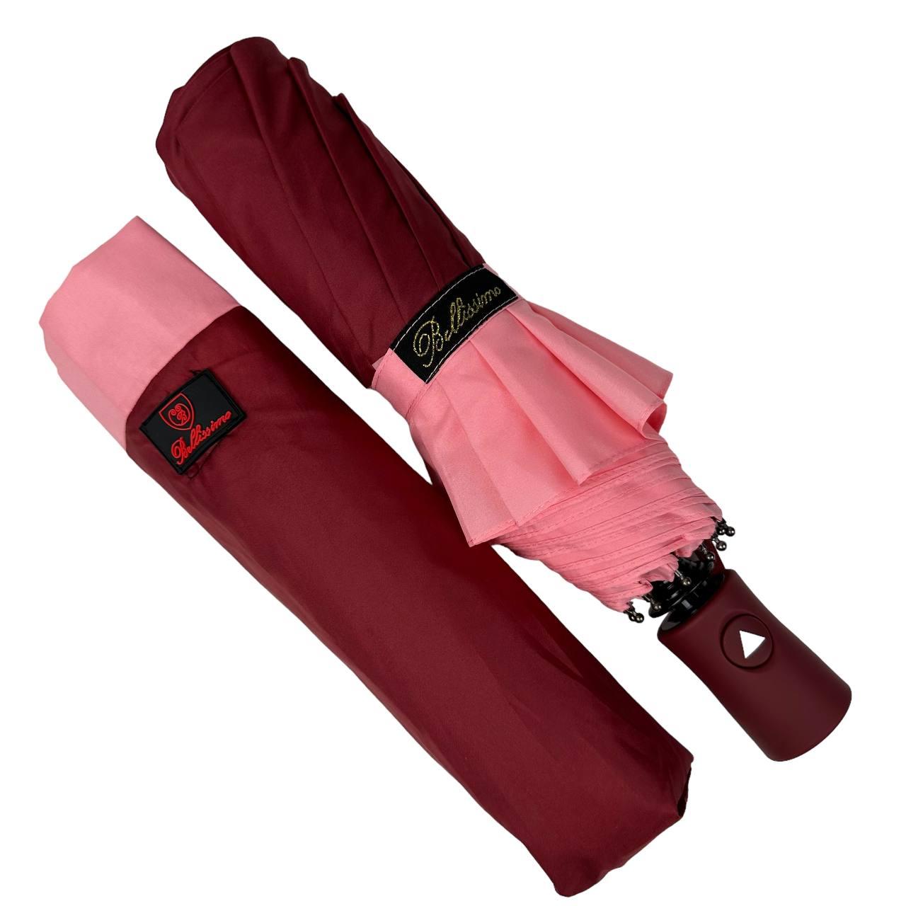 Жіноча складана парасолька напівавтомат Bellissima 101 см бордова - фото 2