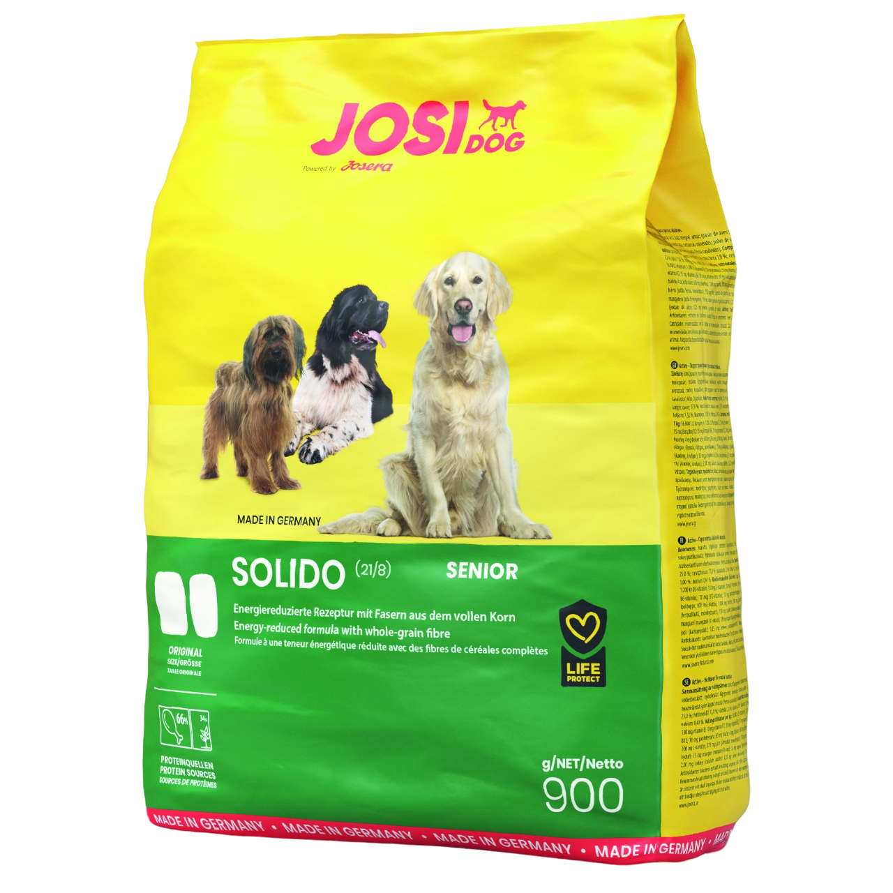Сухий корм для собак похилого віку Josera JosiDog Solido, з м'ясом домашньої птиці, 0,9 кг - фото 1