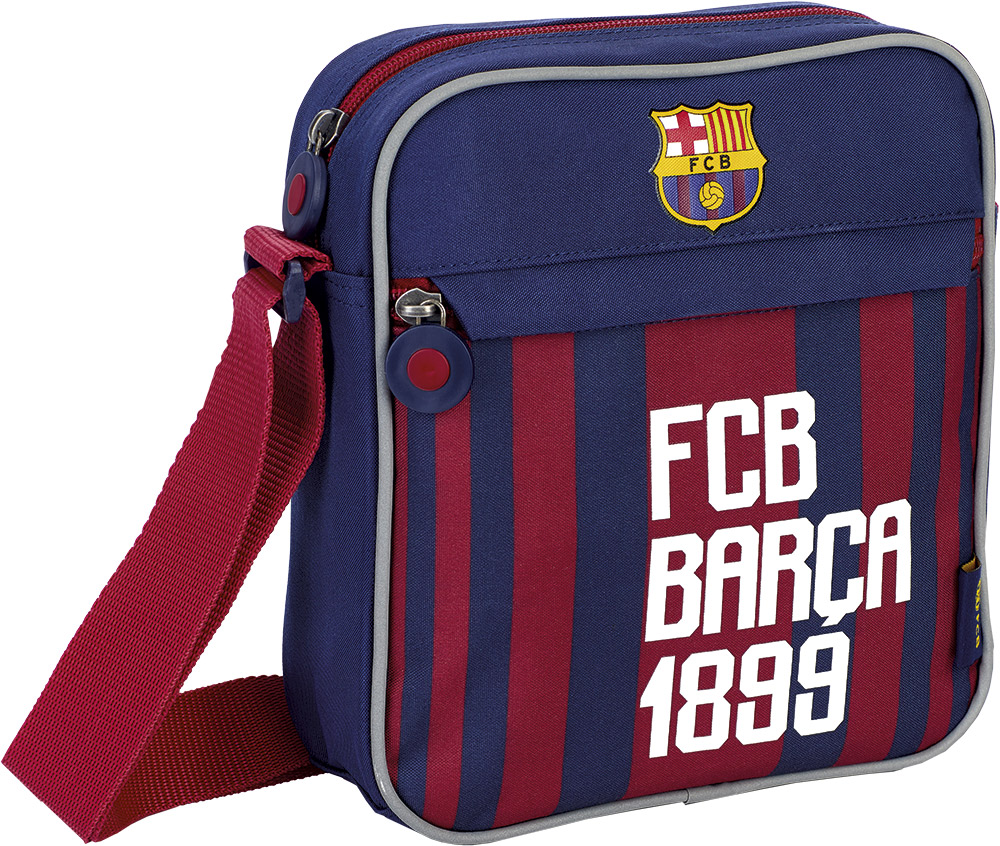 Сумка на плечо Barcelona Barca Fan 6 FС-175, 23х21х6 см, бордовий з синім (506018001) - фото 1
