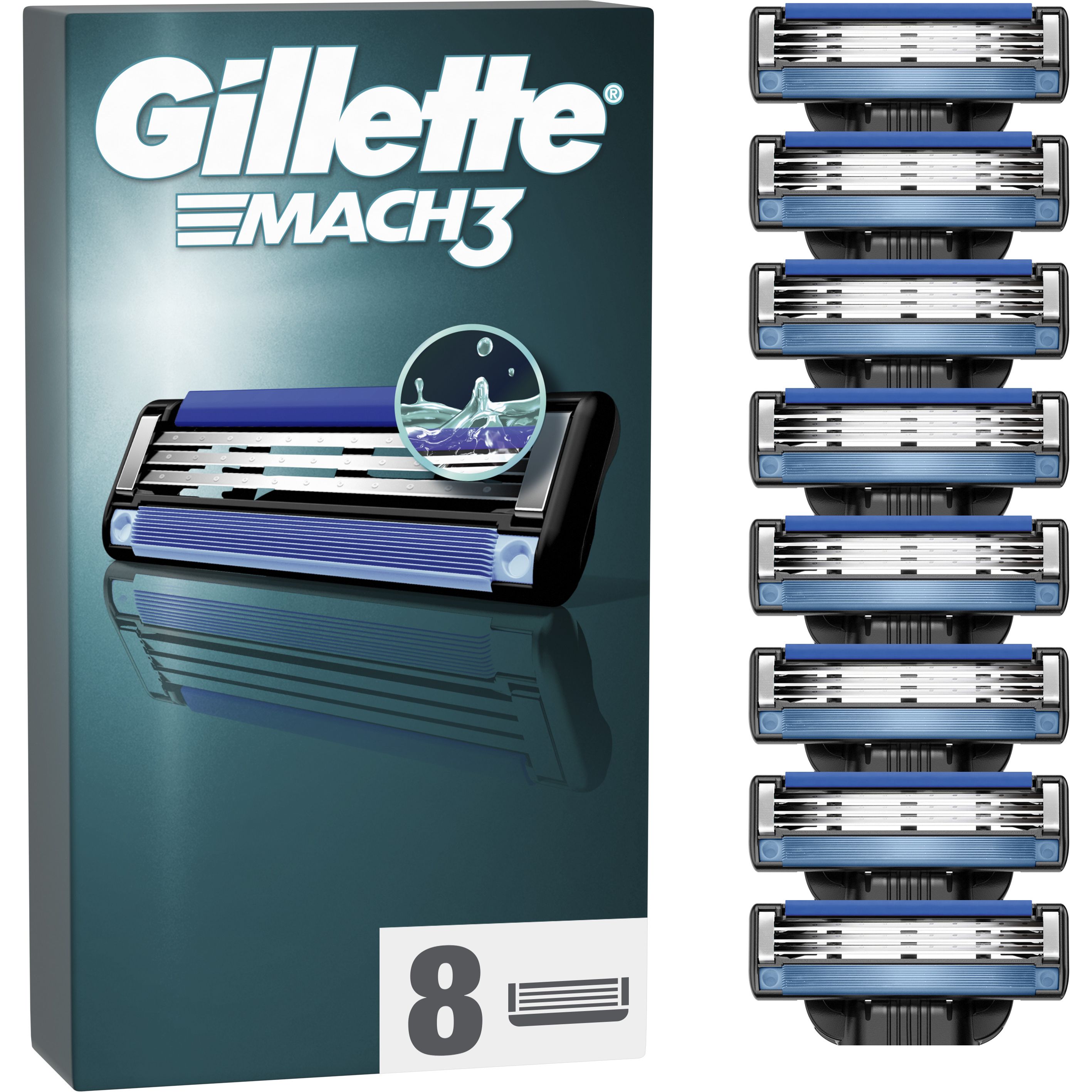 Сменные картриджи для бритья Gillette Mach3 8 шт. - фото 1