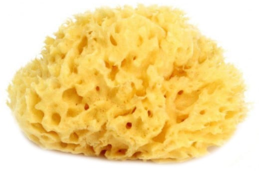Натуральная губка для ванны OK Baby Silk Fine sea sponge, р.14, желтый (38481400) - фото 1