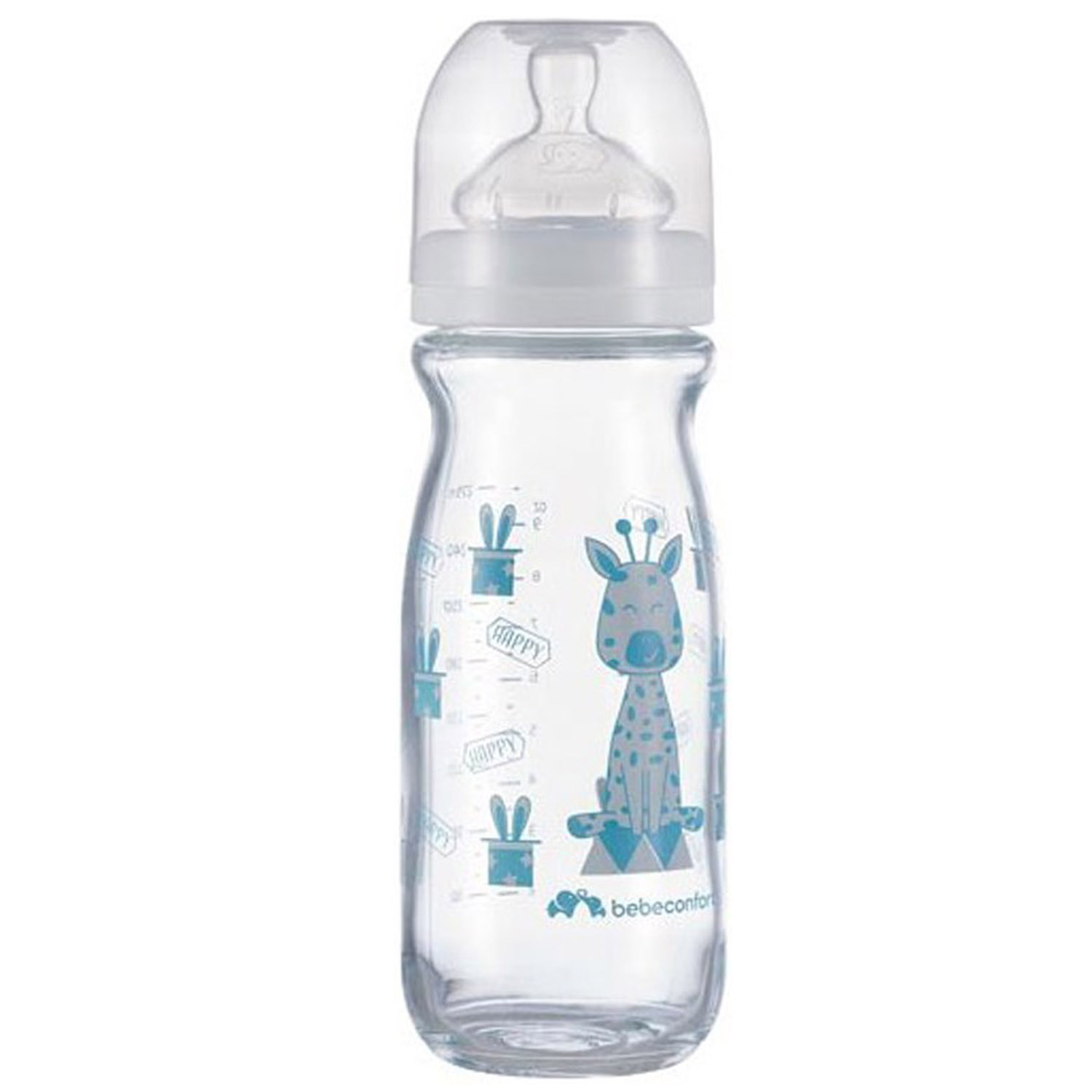 Пляшечка для годування скляна Bebe Confort Emotion Glass Bottle, 270 мл, біла (3102201950) - фото 1