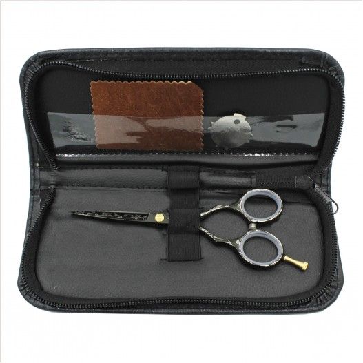 Ножиці перукарські SPL, 5.5 дюймів, чорні - фото 2