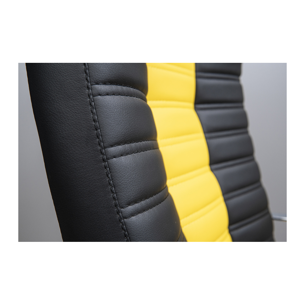 Крісло офісне Richman Атлант Хром M-2 Anyfix Флай чорний + жовтий (RCM-1004) - фото 8