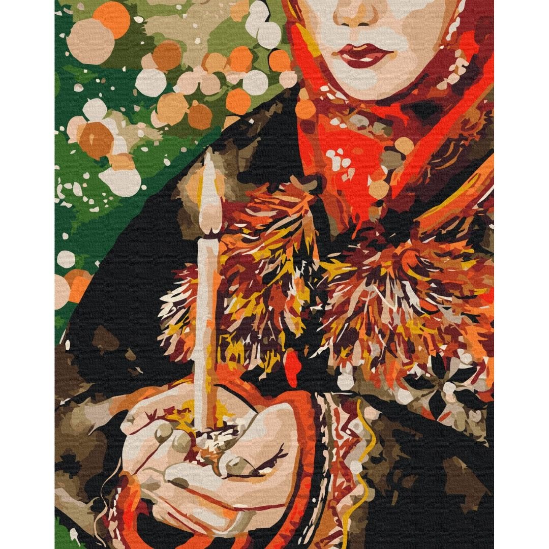 Картина по номерам Рождественская свеча Карина Зимина Brushme 40x50 см разноцветная 000221003 - фото 1